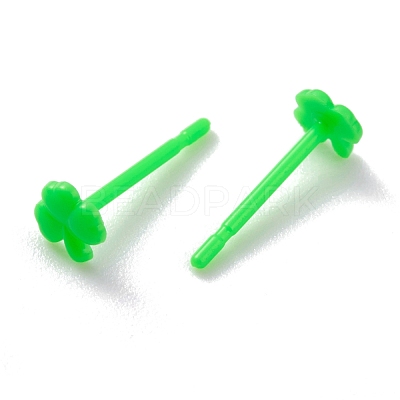 Eco-Friendly Plastic Stud Earrings EJEW-H120-04B-01-1