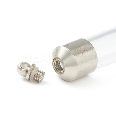 Transparent Glass Vial Pendant Normal Link Connectors GLAA-D004-01P-01-1