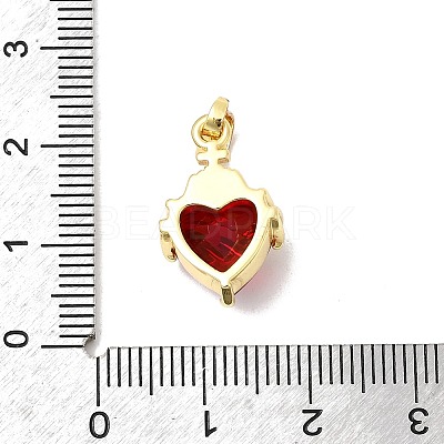 Brass Glass Pendants KK-P343-09C-G-1