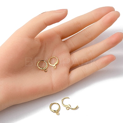 Brass Huggie Hoop Earring Findings KK-YW0001-51-1