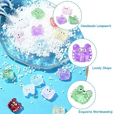 16Pcs 8 Colors Glass Beads Strands LAMP-CJ0002-06-1