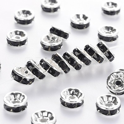 Brass Grade A Rhinestone Spacer Beads RSB038NF-04-1