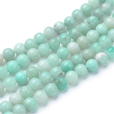 Natural Amazonite Beads Strands G-T055-6mm-17-1