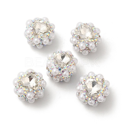 Polymer Clay Rhinestone Beads RGLA-D050-04D-1