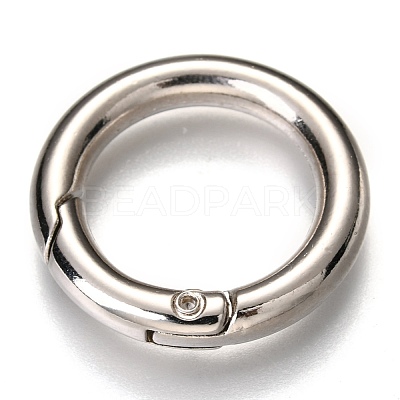 Zinc Alloy Spring Gate Rings PALLOY-C100-01P-08-1
