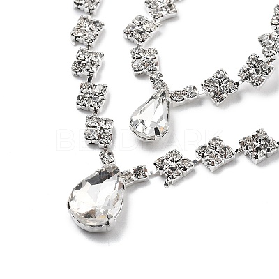 Alloy Rhinestone Hair Chain OHAR-M044-02B-S-1