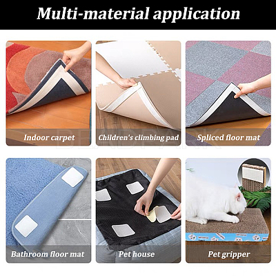 AHADEMAKER 20Pcs 2 Style PU Self Adhesive Non Slip Carpet Stickers FIND-GA0005-66-1
