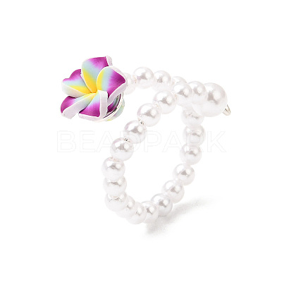 Handmade Polymer Clay Cuff Rings RJEW-JR00917-01-1