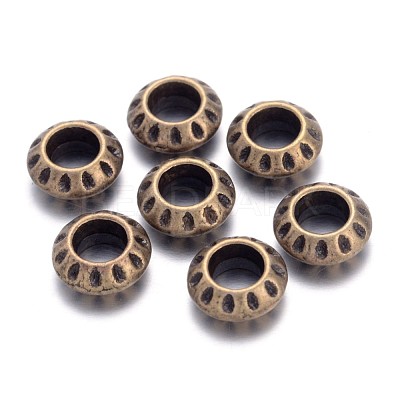 Tibetan Style Alloy European Beads X-TIBEB-EAA386Y-AB-FF-1