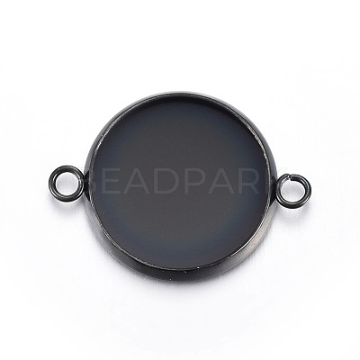 Stainless Steel Cabochon Connector Settings STAS-L211-04C-B-1