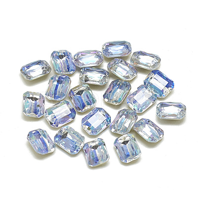 DIY Pointed Back K9 Glass Rhinestone Cabochons RGLA-T042-6x8mm-206LS-1