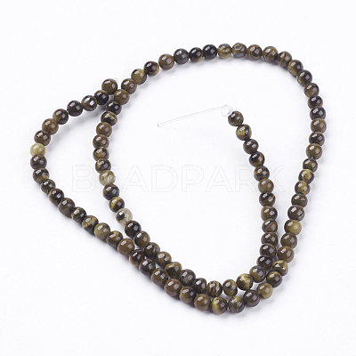 Natural Tiger Eye Round Bead Strands X-G-R200-4mm-1