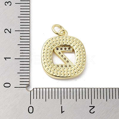 Rack Plating Brass Micro Pave Clear Cubic Zirconia Pendants KK-E102-33G-Z-1