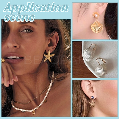 10Pair Alloy & Brass Dangle Earring & Stud Earring Sets EJEW-PH01451-1