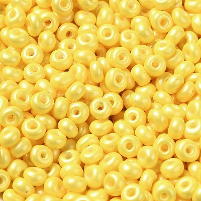 Baking Paint Luster Glass Seed Beads SEED-B001-04A-06-1