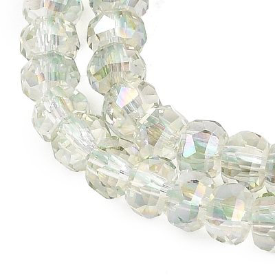 Electroplate Glass Beads Strands GLAA-Q105-03-03-1