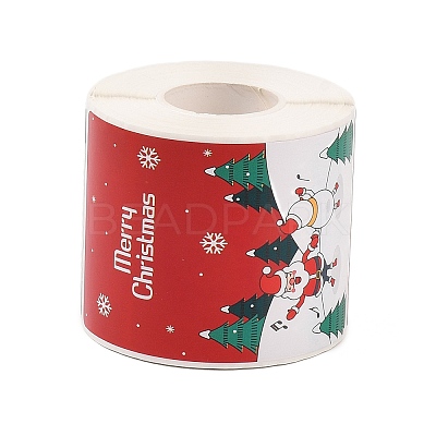 200Pcs Christmas Theme Paper Self-Adhesive Stickers DIY-M070-02T-1