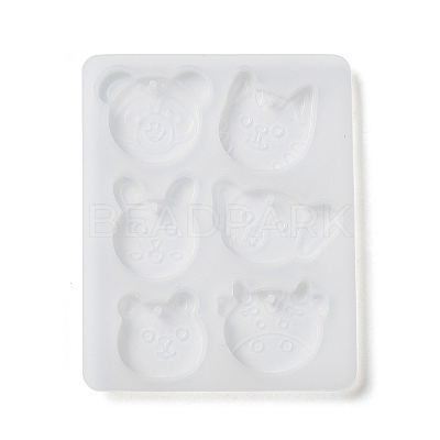 Rabbit/Dragon/Cat Pendant DIY Silhouette Silicone Mold X1-DIY-K073-09B-1