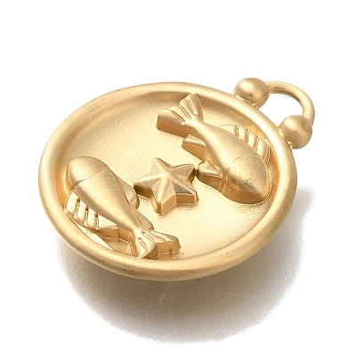 PVD Vacuum Plating 304 Stainless Steel Pendants STAS-S148-30G-12-1