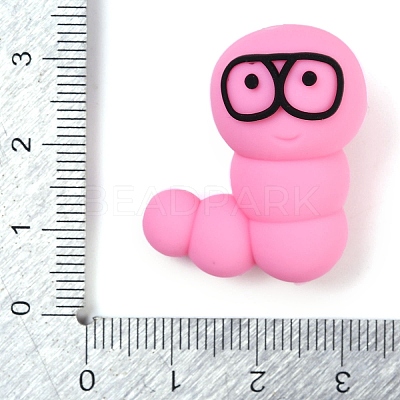 Caterpillar Food Grade Silicone Focal Beads SIL-Q030-03B-1