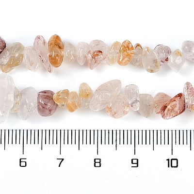 Natural Red Hematoid Quartz/Ferruginous Quartz Beads Strands G-G905-19-1