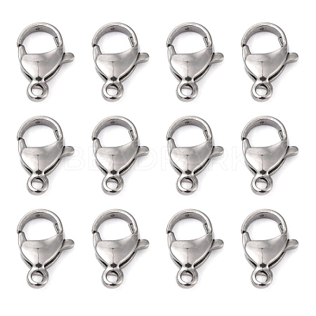 Tarnish Resistant Polished 304 Stainless Steel Lobster Claw Clasps X-STAS-R072-08A-1