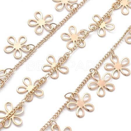 Handmade Brass Flower Chains CHC-L051-01KCG-1