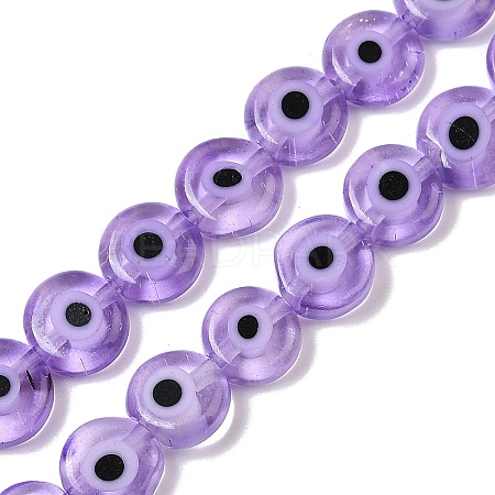 Handmade Evil Eye Lampwork Beads Strands LAMP-G164-10B-02-1