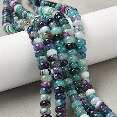 Natural Banded Agate Beads Strands G-F790-I01-01F-1