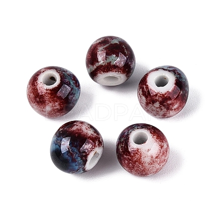 Vintage Handmade Porcelain Beads PORC-Q006-13A-13-1