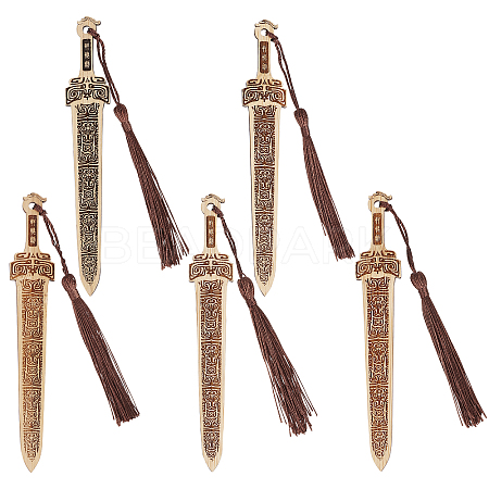 Sword Bamboo Bookmarks AJEW-WH0291-91-1
