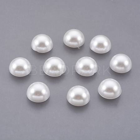 ABS Plastic Imitation Pearl Cabochons SACR-S738-11mm-Z9-1
