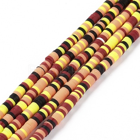 Handmade Polymer Clay Beads Strands CLAY-R089-3mm-015-1