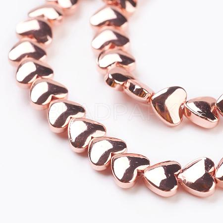 Electroplate Non-magnetic Synthetic Hematite Beads Strands G-G726-01RG-1