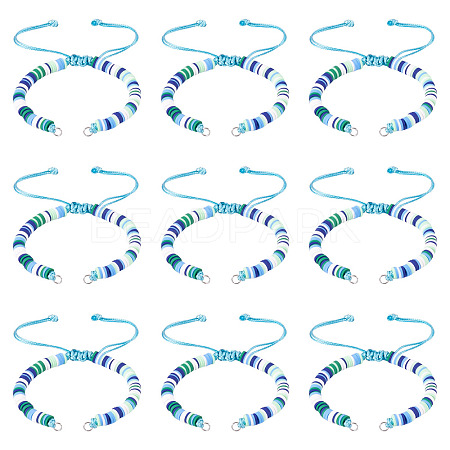 Handmade Polymer Clay Heishi Bead Bracelet Making AJEW-TAC00080-1