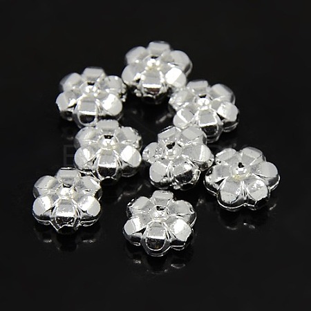 Plating Plastic Acrylic Flower Spacer Beads LS-X-PACR-L004-05S-1