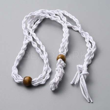 Braided Cotton Thread Cords Macrame Pouch Necklace Making FIND-WH0032-56B-01-1