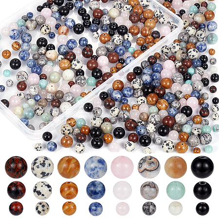  240Pcs 24 Styles Natural & Synthetic Mixed Gemstone Beads G-NB0004-79-1