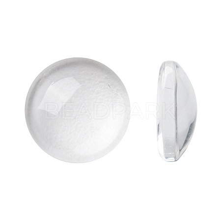 Transparent Glass Cabochons X-GGLA-R026-10mm-1