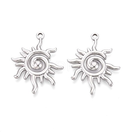 304 Stainless Steel Pendants STAS-T065-07P-1