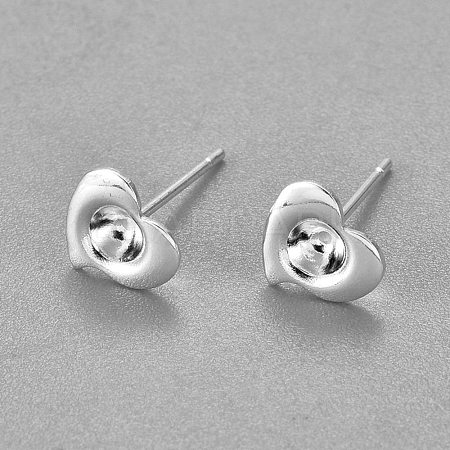 304 Stainless Steel Ear Stud Components STAS-G187-06S-1