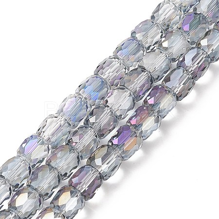 Electroplate Opaque Glass Beads GLAA-F108-10A-15-1