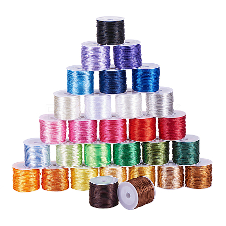 Nylon Satin Rattail Cord NWIR-PH0001-41-WH-1