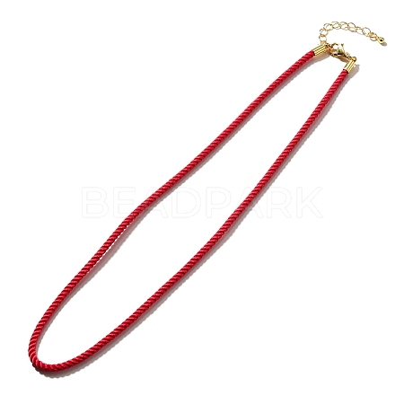 Nylon Milan Cord Necklace Making MAK-M028-01G-17-1