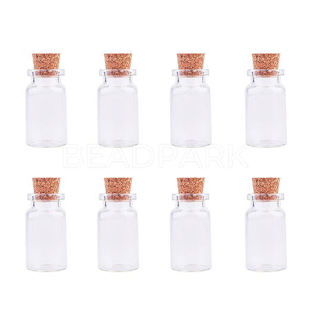 Clear Glass Jars Glass Bottles with Corks and Iron Screw Eye Pins Wish Bottles for Crafts AJEW-PH0004-01-1
