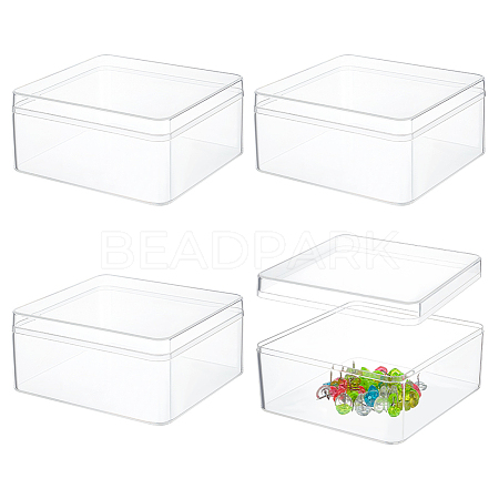 Square Acrylic Storage Boxes CON-WH0092-49-1