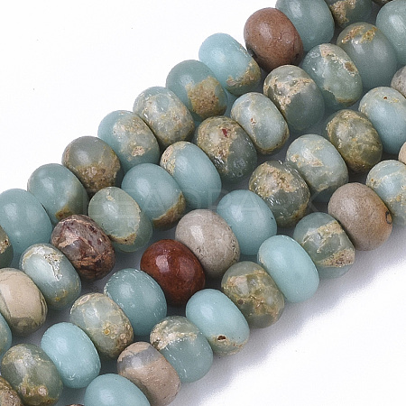 Synthetic Aqua Terra Jasper Beads Strands G-S366-013B-01-1