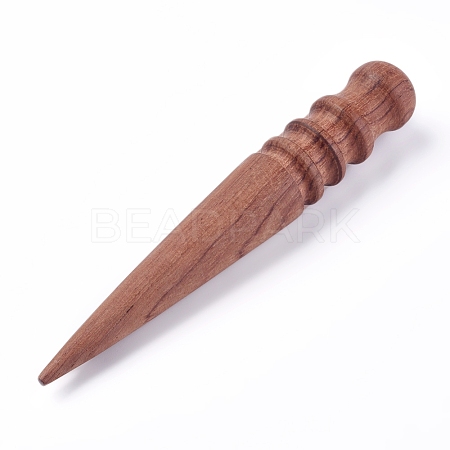 Natural Rosewood Leather Craft Slicker TOOL-WH0119-51-1