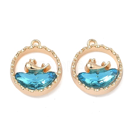 Alloy Glass Pendants FIND-B061-05G-A04-1