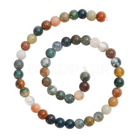  Natural Indian Agate Beads Strands G-NB0004-54-1
